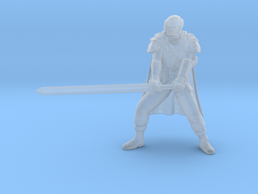 Berserk Guts Mercenary cape miniature model dnd wh in Clear Ultra Fine Detail Plastic