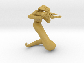 Viper Warrior Shooting miniature model games dnd in Tan Fine Detail Plastic