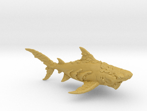 Stone Shark 100mm miniature model fantasy game dnd in Tan Fine Detail Plastic