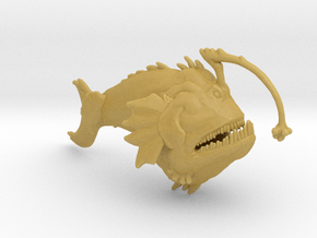 Monstrous Anglerfish miniature model fantasy games in Tan Fine Detail Plastic