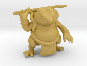 Samurai Toad miniature model fantasy games dnd rpg in Tan Fine Detail Plastic
