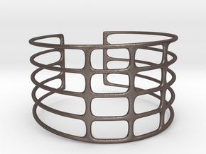 Bracciale07 in Polished Bronzed Silver Steel