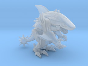Sharkborg miniature model fantasy scifi games dnd in Clear Ultra Fine Detail Plastic