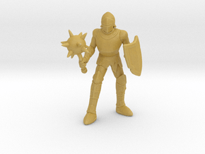 Mace Knight miniature model fantasy games dnd rpg in Tan Fine Detail Plastic