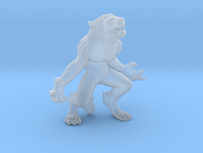 Howling Werewolf miniature model fantasy games dnd in Clear Ultra Fine Detail Plastic