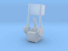 F12F-Folded ATCA armrest-LMP side in Clear Ultra Fine Detail Plastic