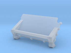 F07C-Panel 4-folded Table in Clear Ultra Fine Detail Plastic