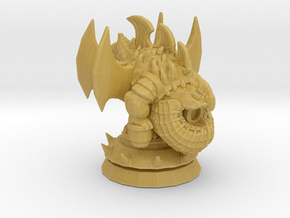 Guardian Dragon Statue miniature model fantasy dnd in Tan Fine Detail Plastic