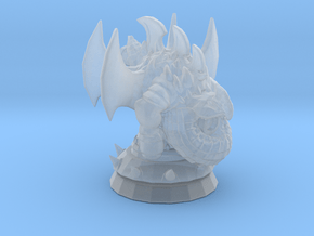 Guardian Dragon Statue miniature model fantasy dnd in Clear Ultra Fine Detail Plastic