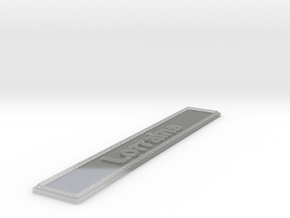 Nameplate Lorraine in Clear Ultra Fine Detail Plastic