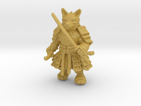 Samurai Doggo miniature model fantasy games dnd wh in Tan Fine Detail Plastic