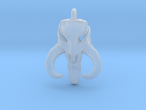 Mandalorian Mythosaur Skull pendant all materials in Clear Ultra Fine Detail Plastic