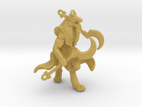 Anubis miniature model fantasy game rpg dnd jackal in Tan Fine Detail Plastic