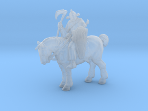 Death Dealer On Horse miniature model fantasy dnd in Clear Ultra Fine Detail Plastic