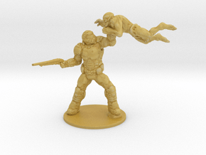 Hell Crusader Cover Art miniature model scifi rpg in Tan Fine Detail Plastic