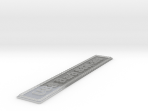 Nameplate USS Barb SSN-596 (10 cm) in Clear Ultra Fine Detail Plastic
