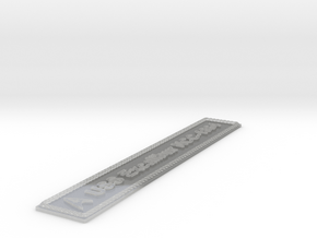 Nameplate USS Excalibur NCC-1664 (10 cm) in Clear Ultra Fine Detail Plastic
