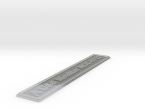 Nameplate USS Monitor NCC-1713 (10 cm) in Clear Ultra Fine Detail Plastic