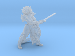 Tiefling Female Warrior miniature model fantasy wh in Clear Ultra Fine Detail Plastic