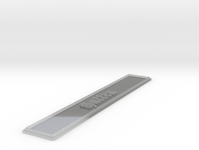 Nameplate Hutten (10 cm) in Clear Ultra Fine Detail Plastic