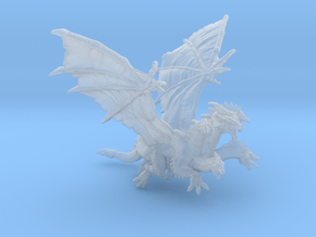 5 Headed Dragon Queen 15mm miniature model fantasy in Clear Ultra Fine Detail Plastic