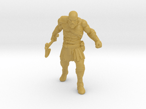 Kratos gow Ragnarok miniature model games fantasy in Tan Fine Detail Plastic