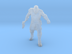 Kratos gow Ragnarok miniature model games fantasy in Clear Ultra Fine Detail Plastic