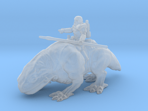 Sandtrooper on Dewback 1/72 25mm miniature model in Clear Ultra Fine Detail Plastic