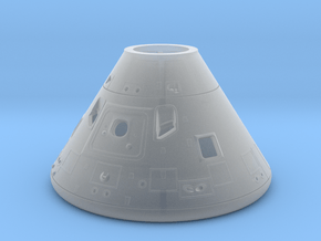 27a-28-Command Module with closed hatch-SW in Clear Ultra Fine Detail Plastic