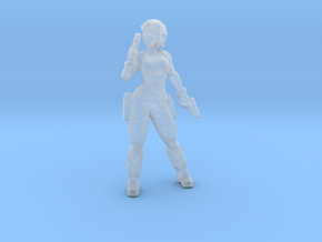 Lara Croft Tomb Raider heroine miniature model rpg in Clear Ultra Fine Detail Plastic