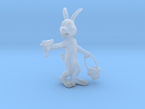 Easter Bunny Hero miniature model for games dnd in Clear Ultra Fine Detail Plastic