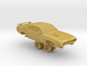 1/87 Scale Old School Muscle Car in Tan Fine Detail Plastic