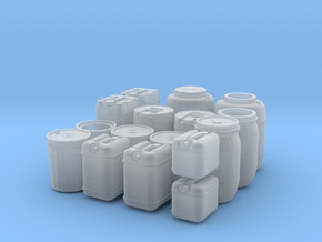 large liquid container set (1/35 scale) in Clear Ultra Fine Detail Plastic