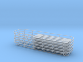 Stokes Basket (Rectangular (set of 5) (1/24 scale) in Clear Ultra Fine Detail Plastic