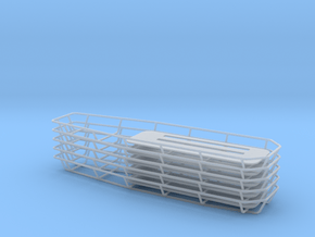 Tapered Stokes Basket set of 5(1/24 scale) in Clear Ultra Fine Detail Plastic