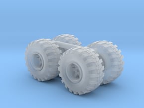 1-64 Scale 36in Ground Hawg Wheel Set in Clear Ultra Fine Detail Plastic