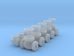1/18 SCALE FIRE VALVES in Clear Ultra Fine Detail Plastic