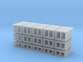 1/35 cinder blocks in Clear Ultra Fine Detail Plastic