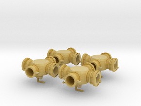 1/24 scale Hydrassist Hydrant Valves Set of 4 in Tan Fine Detail Plastic