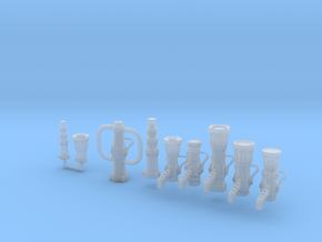 1/24 scale handline nozzle assortment in Clear Ultra Fine Detail Plastic