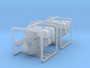 1/64 scale portable pump in Clear Ultra Fine Detail Plastic
