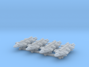 1/1000 Scale 2050 War Dragons x4 in Clear Ultra Fine Detail Plastic