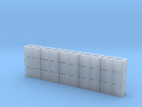 1/43 Scale 8x8x16 Cinderblocks in Clear Ultra Fine Detail Plastic