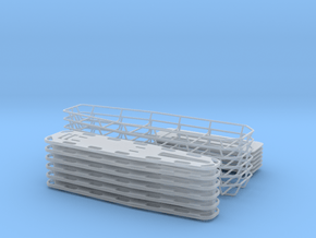 1-18 Spine Board Baskets 6ea in Clear Ultra Fine Detail Plastic
