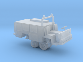1/87 Scale Mini Fire Truck in Clear Ultra Fine Detail Plastic