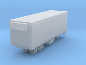 1/87 Scale Transit 22ft Reefer Trailer in Clear Ultra Fine Detail Plastic