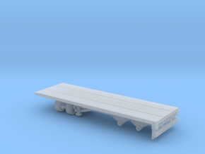 1-87 Scale Transit 22ft Flatbed Trailer in Clear Ultra Fine Detail Plastic