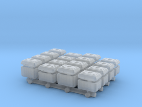 1-64 Scale Cooler Chests OPEN in Clear Ultra Fine Detail Plastic