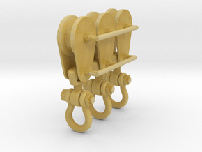 1-24_4in_pulley_clevis in Tan Fine Detail Plastic