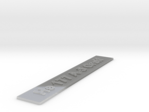 Nameplate He 177 A-5 Greif (borderless) in Clear Ultra Fine Detail Plastic